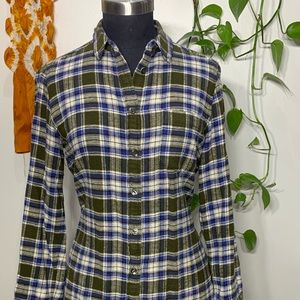 J. CREW Shrunken Boy Shirt in Misty Plaid